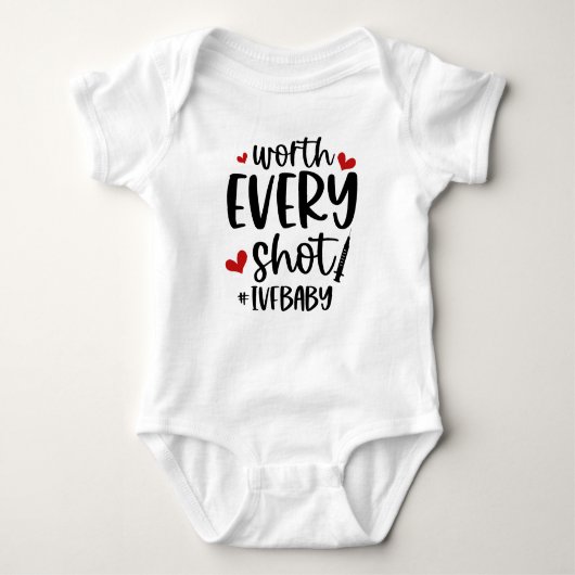 Elke opname waard Schattigee IVF Baby Romper (Voorkant)