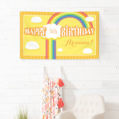 Elke Oranje-gele regenboogbanner van de leeftijd Spandoek (Insitu)