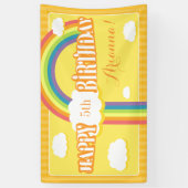 Elke Oranje-gele regenboogbanner van de leeftijd Spandoek (Verticaal)