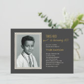 Elke oude foto van de 60e verjaardag uitnodigen kaart (Staand voorkant)