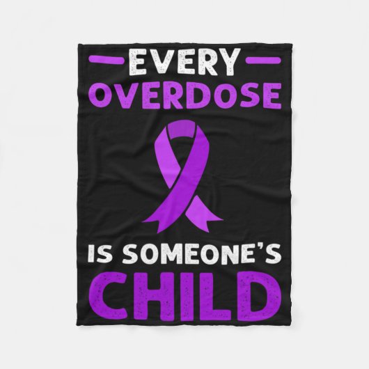 Elke overdosis is iemands kind. Overdosis Awaren Fleece Deken (Voorkant)