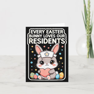 Elke Paashaas houdt van bewoners Cute Verpleegster Kaart