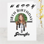 Elke pagina Eenvoudige foto op maat van de Birthda Kaart (Gele Bloem)