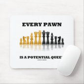 Elke pap is een potentiële koningin (reflecterende muismat (Met muis)