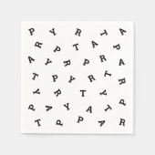 Elke partij brieven zwart-wit modern papier servki servet (Voorkant)