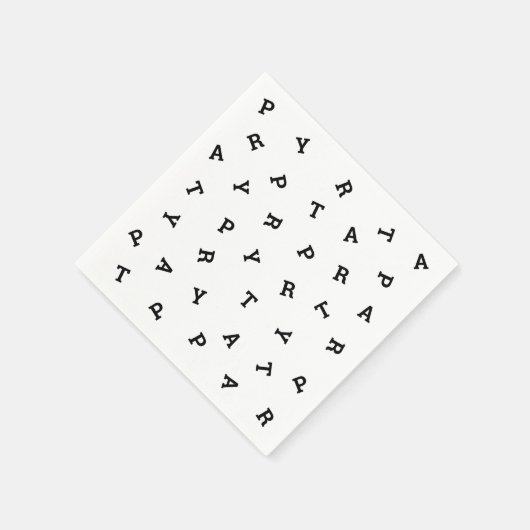 Elke partij brieven zwart-wit modern papier servki servet (Hoek)