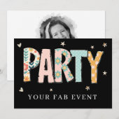 * Elke partij DIY Nodig NEON evenement Kleurrijk Kaart (Voorkant / Achterkant)