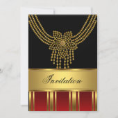 Elke partij goud zwart rood kaart (Voorkant)