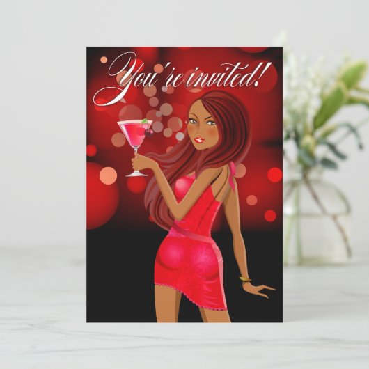 Elke Partij Viering rood Kaart (Staand voorkant)