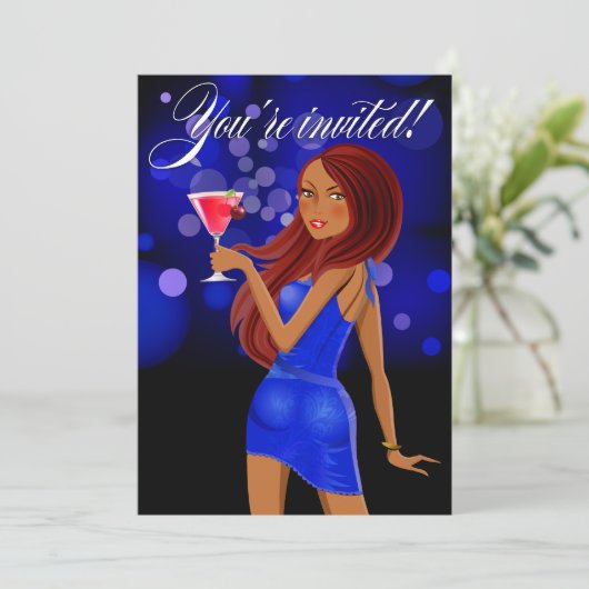 Elke Partij-vieringsblauw Kaart (Staand voorkant)