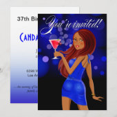 Elke Partij Voor Feestviering blauw Kaart (Voorkant / Achterkant)