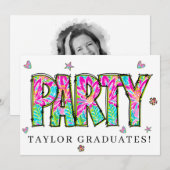 * Elke PARTY DIY Uitnodiging Doodle  Evenement Afg (Voorkant / Achterkant)