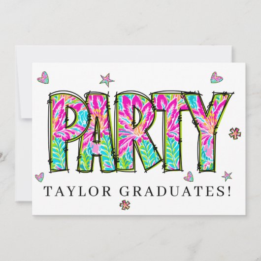 * Elke PARTY DIY Uitnodiging Doodle Evenement Gesl (Voorkant)