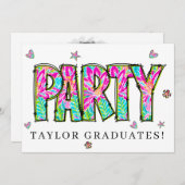 * Elke PARTY Doe-het-zelf Uitnodiging Tekening Eve (Voorkant / Achterkant)