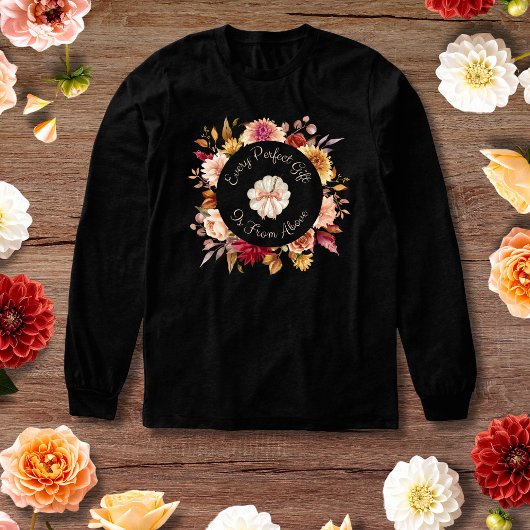 Elke Perfecte Gift Herfst Dahlia Pompoen Tri-Blend Shirt