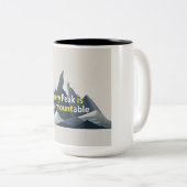 Elke piek is overkomelijk tweekleurige koffiemok (Voorkant rechts)