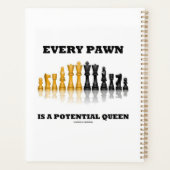 Elke pion is een potentiële Queen Chess Gezegde Hu Planner (Achterkant)