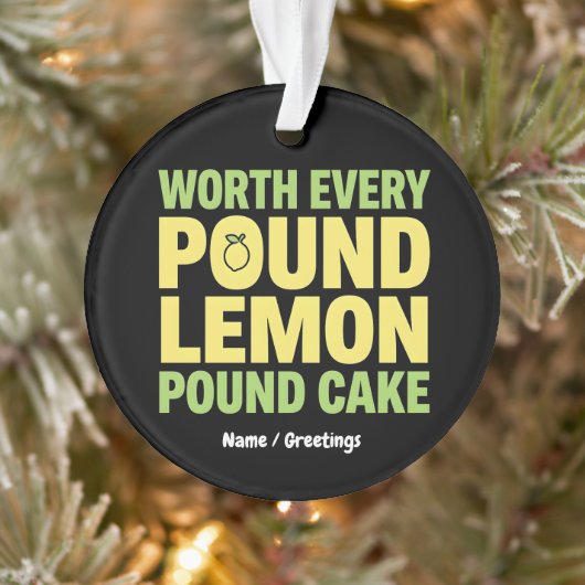Elke Pond Worth Citroen Cake Grappig Dessert Ornament (Boom)