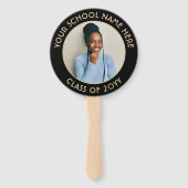 Elke prijsopgave 2 Foto zwart en Gold modern Afstu Handwaaier (Achterkant)