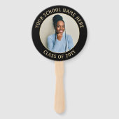 Elke prijsopgave 2 Foto zwart en Gold modern Afstu Handwaaier (Achterkant)