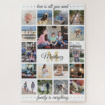 Elke prijsopgave Foto Collage Gold White Monogram Legpuzzel<br><div class="desc">Geniet van de eenvoudige grappen van het gezin met een unieke en leuke foto-collage puzzel. Als u een achtergrond of tekst in andere kleuren dan goud, zwart, en wit verkiest, zie hieronder instructies. (AFBEELDING PLACEMENT TIP: Een gemakkelijke manier om een foto precies te centreren hoe u wilt is het te...</div>
