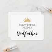 Elke prins heeft een godfather nodig. kaart (Voorkant / Achterkant in situ)