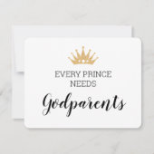 Elke Prins Heeft Peetouders Doop Kaart (Voorkant)