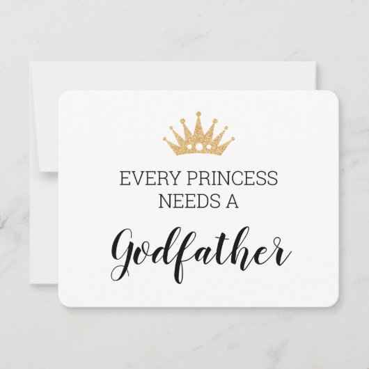 Elke prinses heeft een Godfather Christening nodig Kaart (Voorkant)