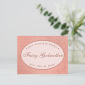 Elke Prinses heeft een Goede Fee Roze Goud Briefkaart (Staand voorkant)