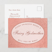 Elke Prinses heeft een Goede Fee Roze Goud Briefkaart (Voorkant / Achterkant)