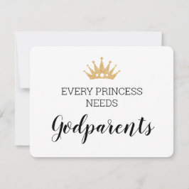 Elke prinses heeft godouders nodig, gebaptismedica kaart