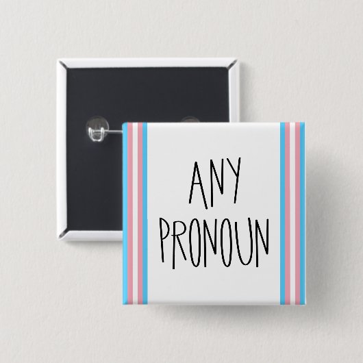 Elke Pronoun Transgender Button (Voorkant /achterkant)