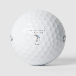 'Elke Putt Telt' Motiverende Mentaliteit Cadeau Golfballen