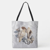 Elke reeks schelpen op het zand tote bag (Achterkant)