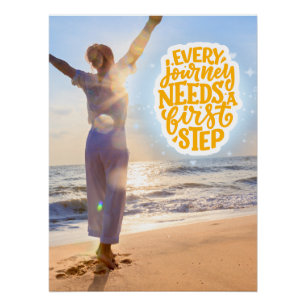 Elke Reis Begint Met Een Eerste Stap Inspirerende Perfect Poster