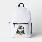 Elke reis begint met een enkele stap wandelen bedrukte rugzak (Voorkant)