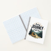 Elke reis begint met een enkele stap wandelen notitieboek (Binnen)