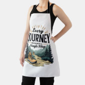 Elke reis begint met een enkele stap wandelen schort (Insitu)