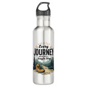Elke reis begint met een enkele stap wandelen waterfles (Voorkant)