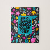 Elke reis heeft een eerste stap nodig legpuzzel (Verticaal)