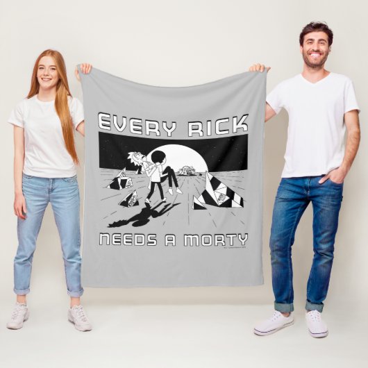 Elke Rick heeft een morty nodig Fleece Deken (In situ)