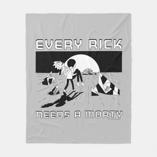 Elke Rick heeft een morty nodig Fleece Deken (Voorkant)