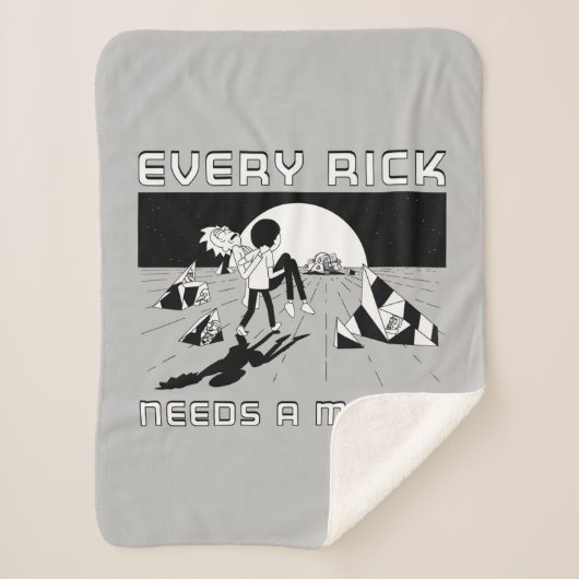 Elke Rick heeft een morty nodig Sherpa Deken (Voorkant)