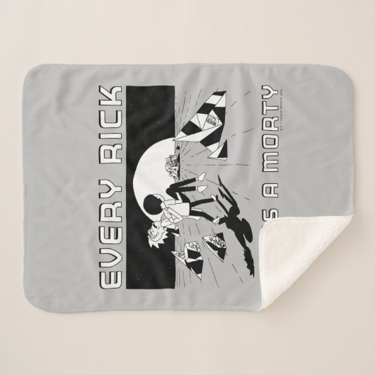 Elke Rick heeft een morty nodig Sherpa Deken (Voorkant (horizontaal))