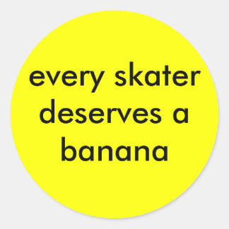 Elke schaatser verdient een banaan ronde sticker