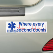 elke seconde tellen bumpersticker (Op auto)