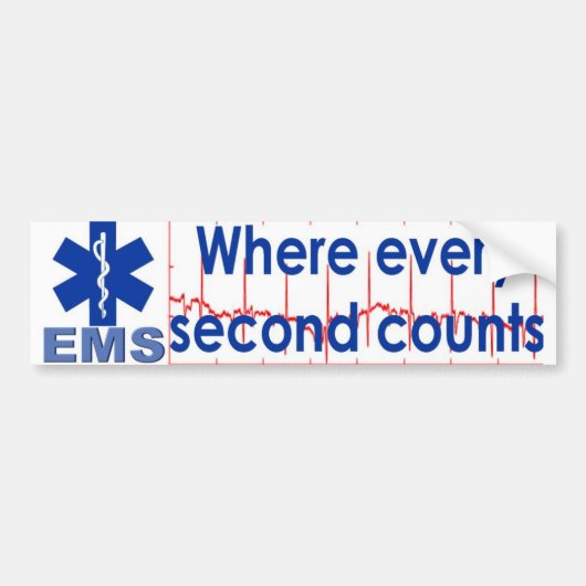 elke seconde tellen bumpersticker (Voorkant)