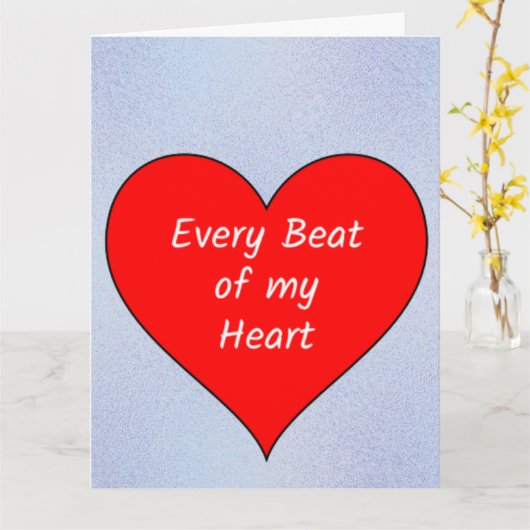 Elke slag van mijn hart kaart (Gele Bloem)