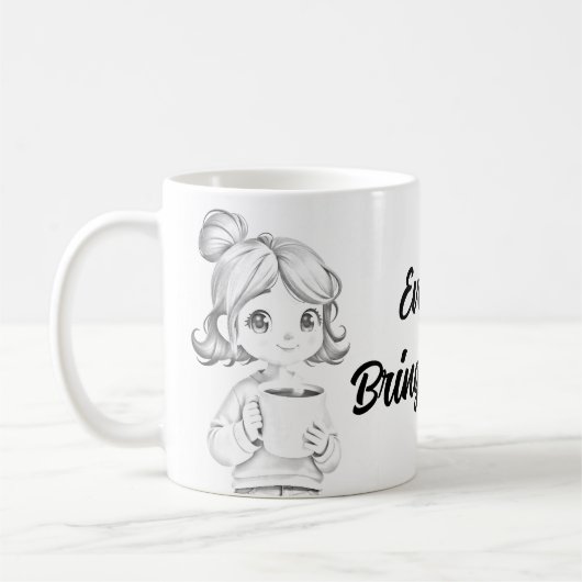 Elke slok brengt een glimlach Mok (Links)