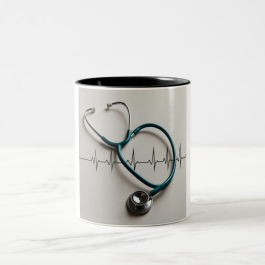 Elke slok houdt het hart kloppend tweekleurige koffiemok (Center)